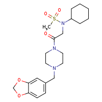 N-{2-[4-(2H-1,3-benzodioxol-5-ylmethyl)piperazin-1-yl]-2-oxoethyl}-N-cyclohexylmethanesulfonamide