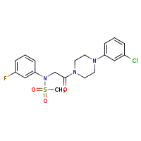 N-{2-[4-(3-chlorophenyl)piperazin-1-yl]-2-oxoethyl}-N-(3-fluorophenyl)methanesulfonamide