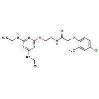 N-(2-{[4,6-bis(ethylamino)-1,3,5-triazin-2-yl]oxy}ethyl)-2-(4-chloro-2-methylphenoxy)acetamide