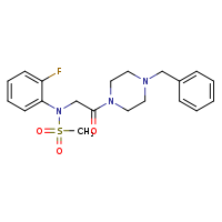 N-[2-(4-benzylpiperazin-1-yl)-2-oxoethyl]-N-(2-fluorophenyl)methanesulfonamide