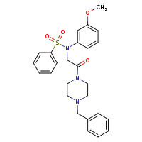 N-[2-(4-benzylpiperazin-1-yl)-2-oxoethyl]-N-(3-methoxyphenyl)benzenesulfonamide