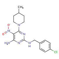 N2-[(4-chlorophenyl)methyl]-6-(4-methylpiperidin-1-yl)-5-nitropyrimidine-2,4-diamine