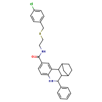 N-(2-{[(4-chlorophenyl)methyl]sulfanyl}ethyl)-10-phenyl-9-azatetracyclo[10.2.1.0²,¹¹.0³,?]pentadeca-3,5,7-triene-5-carboxamide
