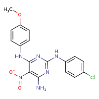 N2-(4-chlorophenyl)-N4-(4-methoxyphenyl)-5-nitropyrimidine-2,4,6-triamine