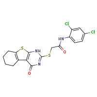 N-(2,4-dichlorophenyl)-2-({3-oxo-8-thia-4,6-diazatricyclo[7.4.0.0²,?]trideca-1(9),2(7),4-trien-5-yl}sulfanyl)acetamide