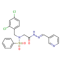 N-[(2,4-dichlorophenyl)methyl]-N-({N'-[(E)-pyridin-3-ylmethylidene]hydrazinecarbonyl}methyl)benzenesulfonamide