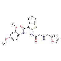 N-(2,4-dimethoxyphenyl)-2-{2-[(furan-2-ylmethyl)amino]acetamido}-4H,5H,6H-cyclopenta[b]thiophene-3-carboxamide