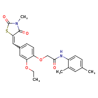 N-(2,4-dimethylphenyl)-2-(2-ethoxy-4-{[(5E)-3-methyl-2,4-dioxo-1,3-thiazolidin-5-ylidene]methyl}phenoxy)acetamide