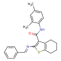 N-(2,4-dimethylphenyl)-2-[(E)-(phenylmethylidene)amino]-4,5,6,7-tetrahydro-1-benzothiophene-3-carboxamide