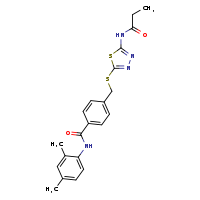 N-(2,4-dimethylphenyl)-4-{[(5-propanamido-1,3,4-thiadiazol-2-yl)sulfanyl]methyl}benzamide