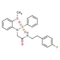 N-[2-(4-fluorophenyl)ethyl]-2-[N-(2-methoxyphenyl)benzenesulfonamido]acetamide