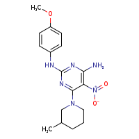 N2-(4-methoxyphenyl)-6-(3-methylpiperidin-1-yl)-5-nitropyrimidine-2,4-diamine