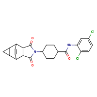 N-(2,5-dichlorophenyl)-4-{3,5-dioxo-4-azatetracyclo[5.3.2.0²,?.0?,¹?]dodec-11-en-4-yl}cyclohexane-1-carboxamide