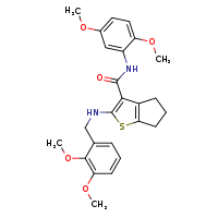 N-(2,5-dimethoxyphenyl)-2-{[(2,3-dimethoxyphenyl)methyl]amino}-4H,5H,6H-cyclopenta[b]thiophene-3-carboxamide