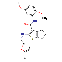 N-(2,5-dimethoxyphenyl)-2-{[(5-methylfuran-2-yl)methyl]amino}-4H,5H,6H-cyclopenta[b]thiophene-3-carboxamide