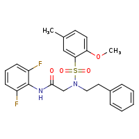 N-(2,6-difluorophenyl)-2-[N-(2-phenylethyl)-2-methoxy-5-methylbenzenesulfonamido]acetamide