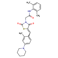 N-(2,6-dimethylphenyl)-2-[(5E)-5-{[2-methyl-4-(piperidin-1-yl)phenyl]methylidene}-2,4-dioxo-1,3-thiazolidin-3-yl]acetamide
