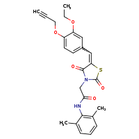 N-(2,6-dimethylphenyl)-2-[(5E)-5-{[3-ethoxy-4-(prop-2-yn-1-yloxy)phenyl]methylidene}-2,4-dioxo-1,3-thiazolidin-3-yl]acetamide