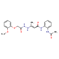 N-(2-acetamidophenyl)-3-[2-(2-methoxyphenoxy)acetohydrazido]but-2-enamide