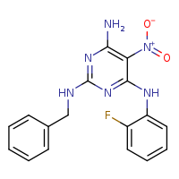 N2-benzyl-N4-(2-fluorophenyl)-5-nitropyrimidine-2,4,6-triamine