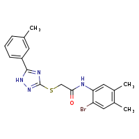 N-(2-bromo-4,5-dimethylphenyl)-2-{[5-(3-methylphenyl)-1H-1,2,4-triazol-3-yl]sulfanyl}acetamide