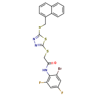N-(2-bromo-4,6-difluorophenyl)-2-({5-[(naphthalen-1-ylmethyl)sulfanyl]-1,3,4-thiadiazol-2-yl}sulfanyl)acetamide