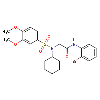 N-(2-bromophenyl)-2-(N-cyclohexyl-3,4-dimethoxybenzenesulfonamido)acetamide