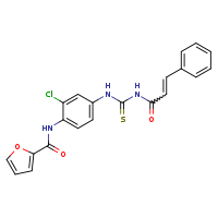 N-[2-chloro-4-({[(2E)-3-phenylprop-2-enamido]methanethioyl}amino)phenyl]furan-2-carboxamide