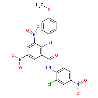 N-(2-chloro-4-nitrophenyl)-2-[(4-methoxyphenyl)amino]-3,5-dinitrobenzamide