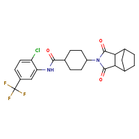 N-[2-chloro-5-(trifluoromethyl)phenyl]-4-{3,5-dioxo-4-azatricyclo[5.2.1.0²,?]decan-4-yl}cyclohexane-1-carboxamide