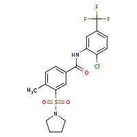 N-[2-chloro-5-(trifluoromethyl)phenyl]-4-methyl-3-(pyrrolidine-1-sulfonyl)benzamide