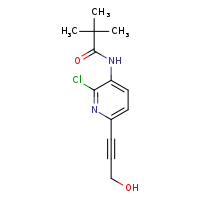 N-[2-chloro-6-(3-hydroxyprop-1-yn-1-yl)pyridin-3-yl]-2,2-dimethylpropanamide
