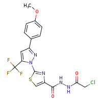 N'-(2-chloroacetyl)-2-[3-(4-methoxyphenyl)-5-(trifluoromethyl)pyrazol-1-yl]-1,3-thiazole-4-carbohydrazide