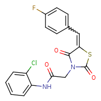 N-(2-chlorophenyl)-2-[(5E)-5-[(4-fluorophenyl)methylidene]-2,4-dioxo-1,3-thiazolidin-3-yl]acetamide