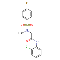 N-(2-chlorophenyl)-2-(N-methyl-4-fluorobenzenesulfonamido)acetamide