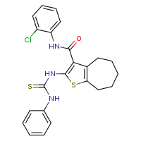 N-(2-chlorophenyl)-2-[(phenylcarbamothioyl)amino]-4H,5H,6H,7H,8H-cyclohepta[b]thiophene-3-carboxamide