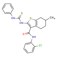 N-(2-chlorophenyl)-6-methyl-2-[(phenylcarbamothioyl)amino]-4,5,6,7-tetrahydro-1-benzothiophene-3-carboxamide