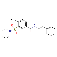 N-[2-(cyclohex-1-en-1-yl)ethyl]-4-methyl-3-(piperidine-1-sulfonyl)benzamide