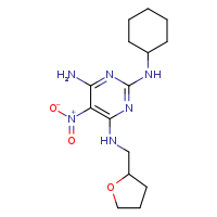 N2-cyclohexyl-5-nitro-N4-(oxolan-2-ylmethyl)pyrimidine-2,4,6-triamine