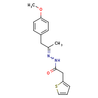N'-[(2E)-1-(4-methoxyphenyl)propan-2-ylidene]-2-(thiophen-2-yl)acetohydrazide