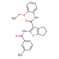 N-(2-ethoxyphenyl)-2-(3-methylbenzamido)-4H,5H,6H-cyclopenta[b]thiophene-3-carboxamide