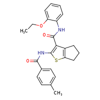 N-(2-ethoxyphenyl)-2-(4-methylbenzamido)-4H,5H,6H-cyclopenta[b]thiophene-3-carboxamide