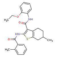 N-(2-ethoxyphenyl)-6-methyl-2-(2-methylbenzamido)-4,5,6,7-tetrahydro-1-benzothiophene-3-carboxamide
