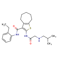 N-(2-ethylphenyl)-2-{2-[(2-methylpropyl)amino]acetamido}-4H,5H,6H,7H,8H-cyclohepta[b]thiophene-3-carboxamide