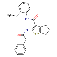 N-(2-ethylphenyl)-2-(2-phenylacetamido)-4H,5H,6H-cyclopenta[b]thiophene-3-carboxamide