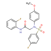 N-(2-fluorophenyl)-2-[N-(4-methoxyphenyl)-4-fluorobenzenesulfonamido]acetamide