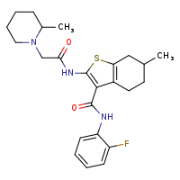 N-(2-fluorophenyl)-6-methyl-2-[2-(2-methylpiperidin-1-yl)acetamido]-4,5,6,7-tetrahydro-1-benzothiophene-3-carboxamide