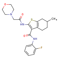 N-(2-fluorophenyl)-6-methyl-2-[2-(morpholin-4-yl)acetamido]-4,5,6,7-tetrahydro-1-benzothiophene-3-carboxamide