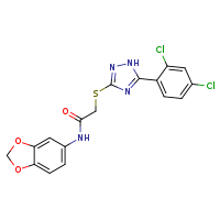 N-(2H-1,3-benzodioxol-5-yl)-2-{[5-(2,4-dichlorophenyl)-1H-1,2,4-triazol-3-yl]sulfanyl}acetamide
