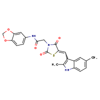 N-(2H-1,3-benzodioxol-5-yl)-2-[(5E)-5-[(2,5-dimethyl-1H-indol-3-yl)methylidene]-2,4-dioxo-1,3-thiazolidin-3-yl]acetamide